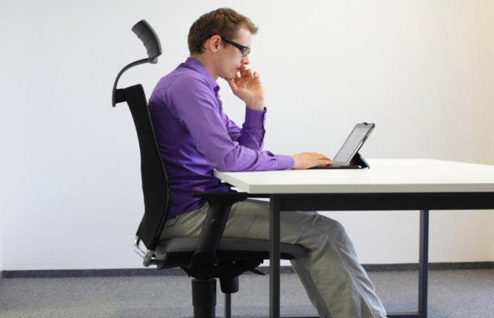 guidelines for maintaining correct posture while seated at work