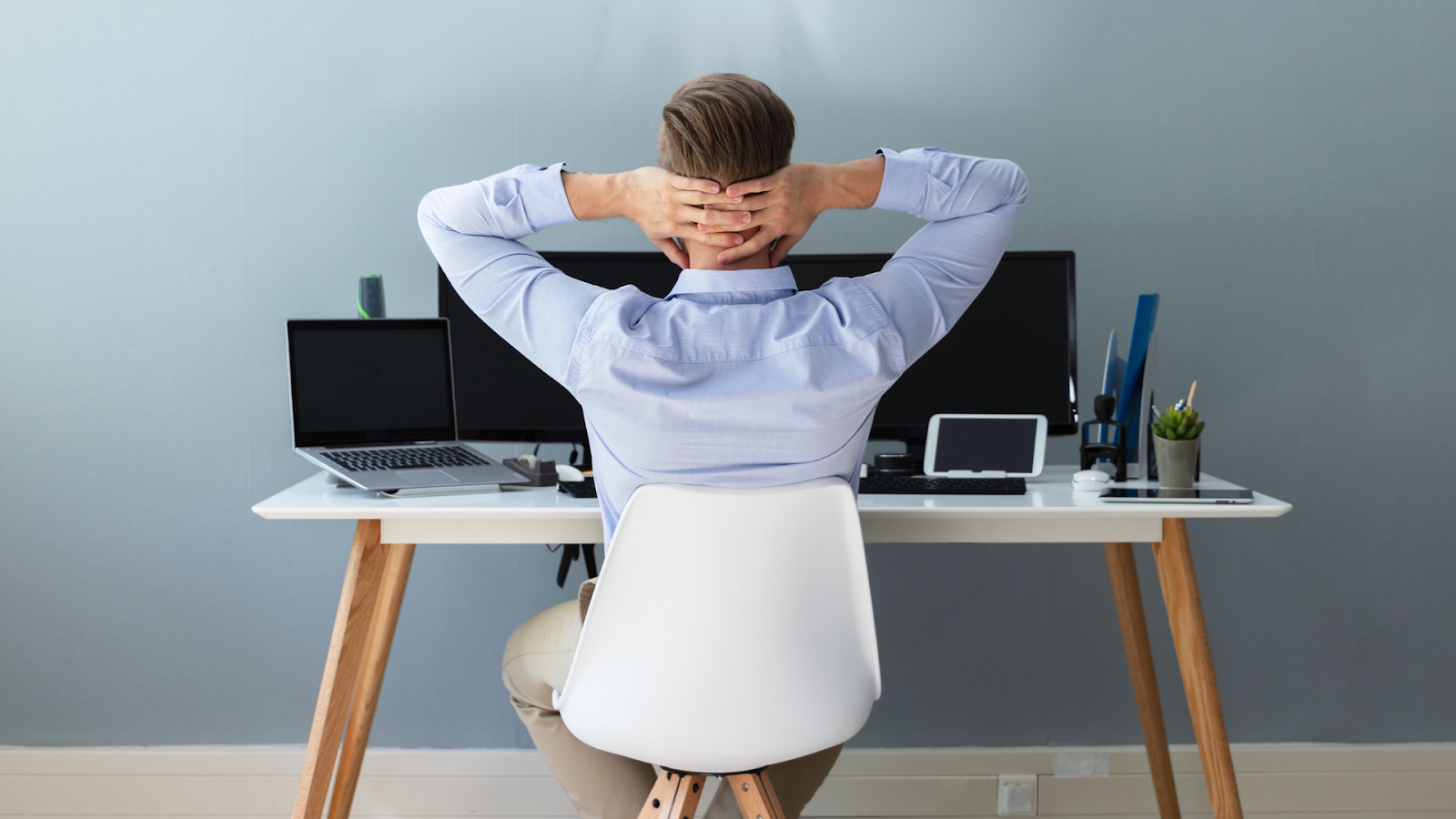 Man Sitting in his office