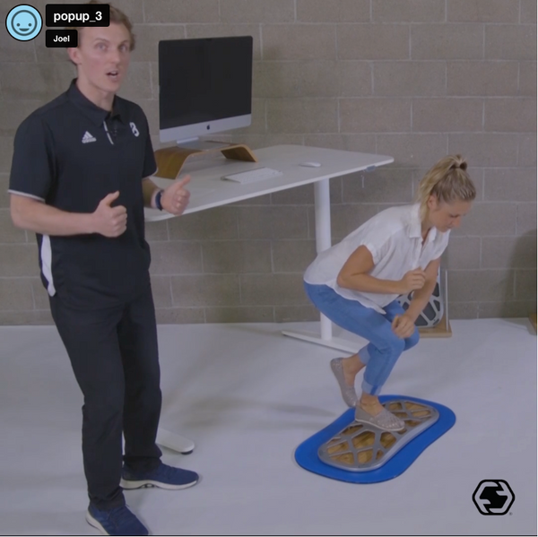 Desk Squat Mastery with FluidStance Balance Board: Office Fitness Boost