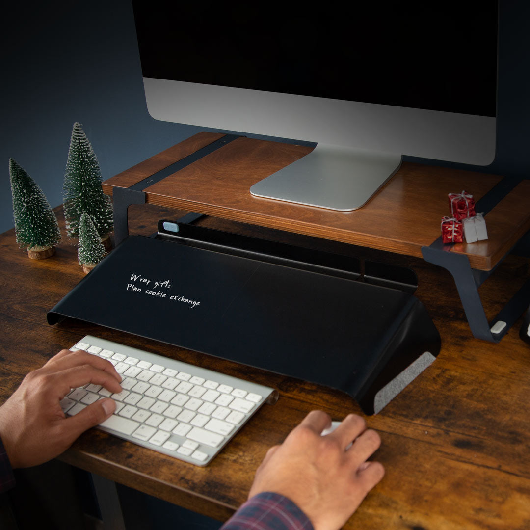 FluidStance Accessories Black Slope™ Desk Whiteboard
