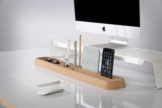 FluidStance Accessories Bloc: Eco-Friendly Cork Desk Organizer