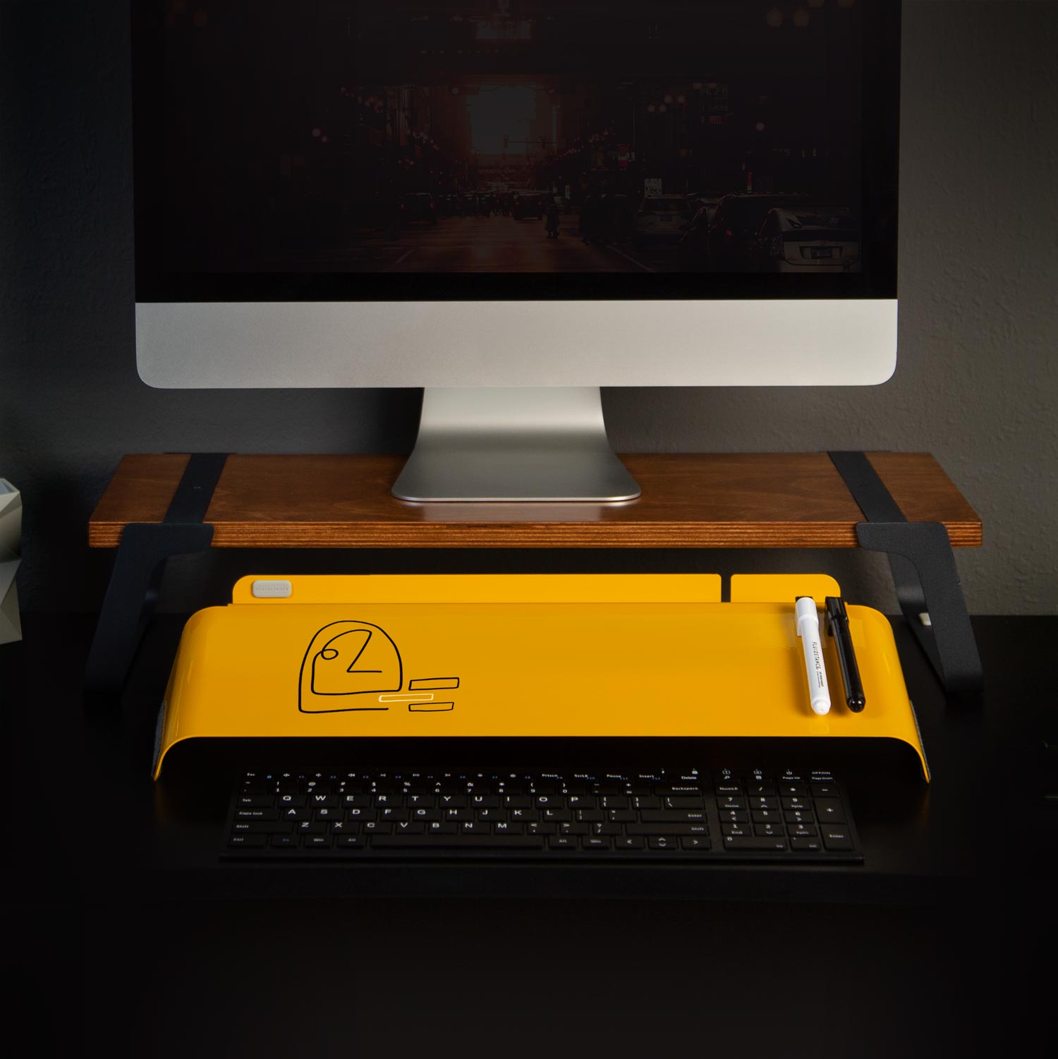 FluidStance Accessories Honeycomb Slope™ Desk Whiteboard