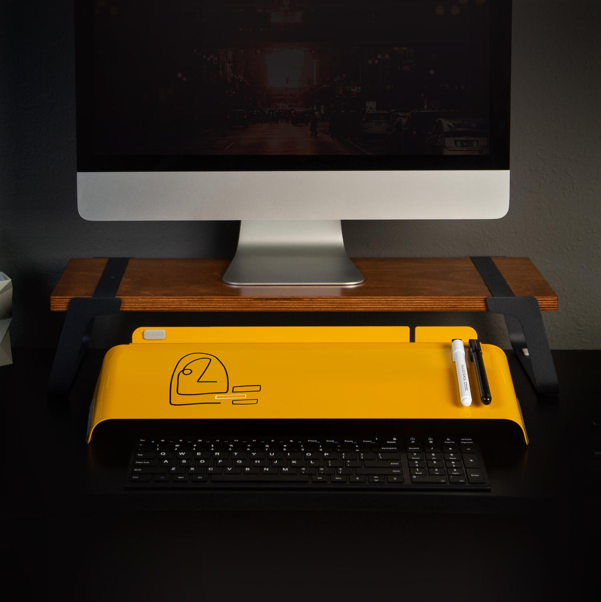 Slope™ Desk Whiteboard - FluidStance – Original / Honeycomb / No