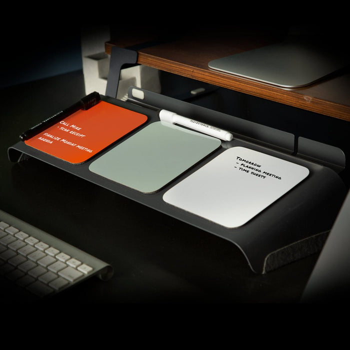 Slate Slope holding orange, sage and white Flow Cards