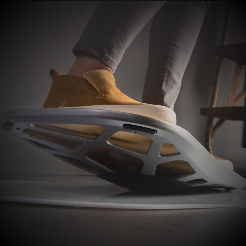 The Level in use at a standing desk