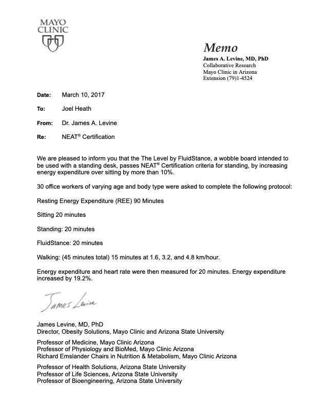 Mayo NEAT Certification memo